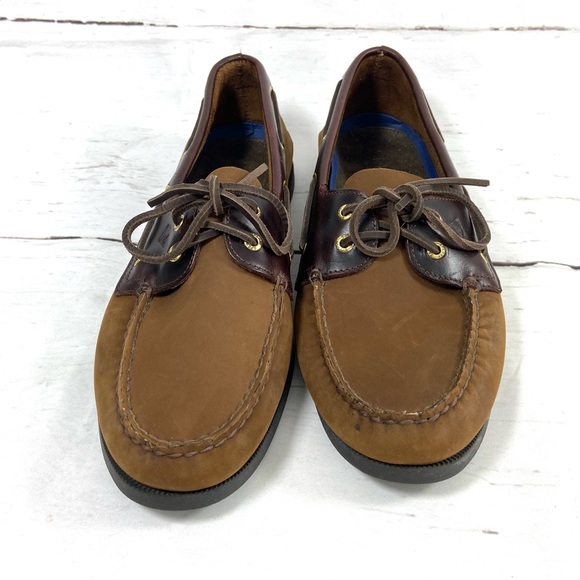 Sperry Top Sider Boat Shoes Men’s 13M Brown Leather Slip On - Picture 5 of 12